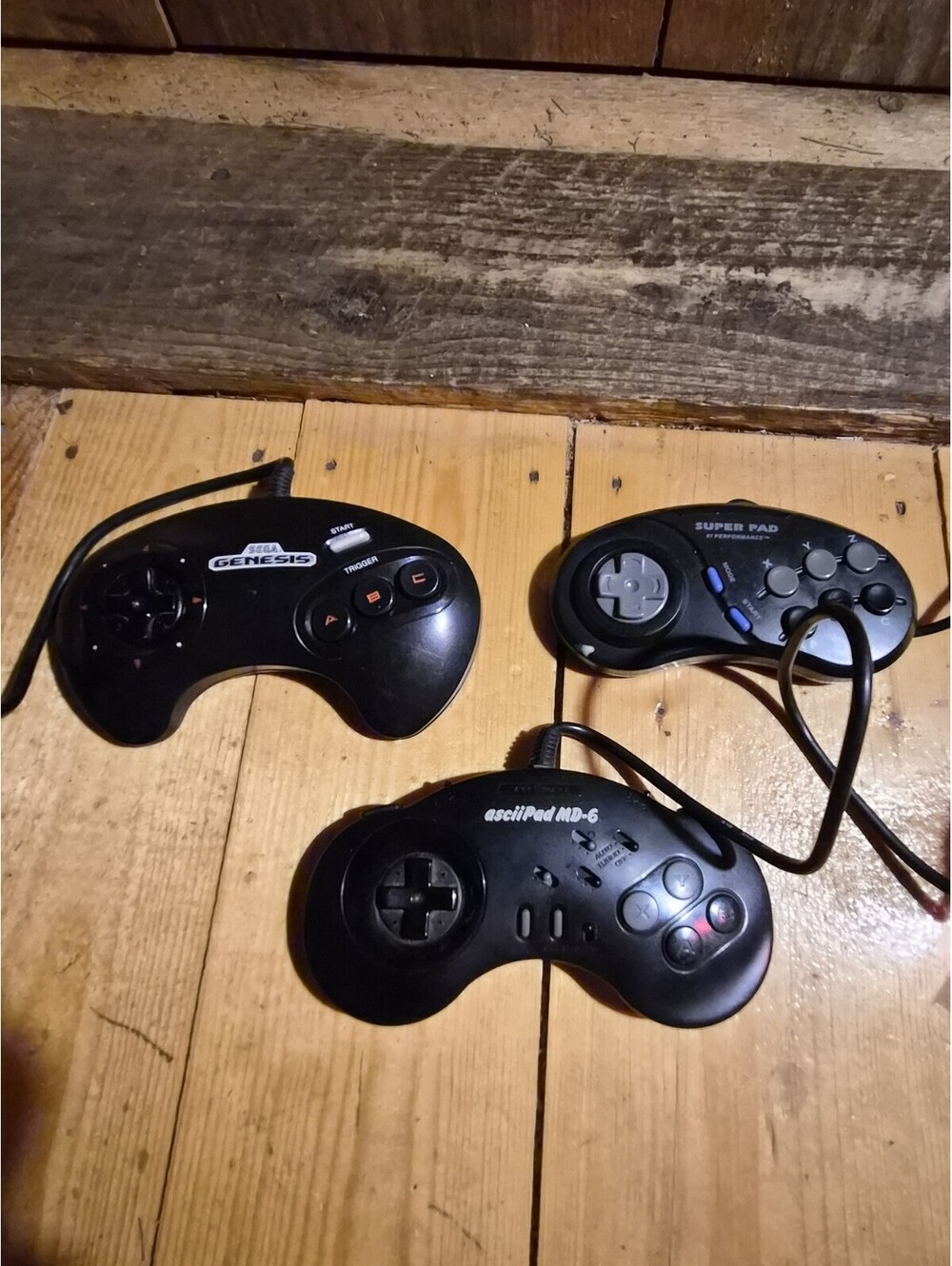 Sega Genisis 3 Controller Lot One Official Two Offbrand